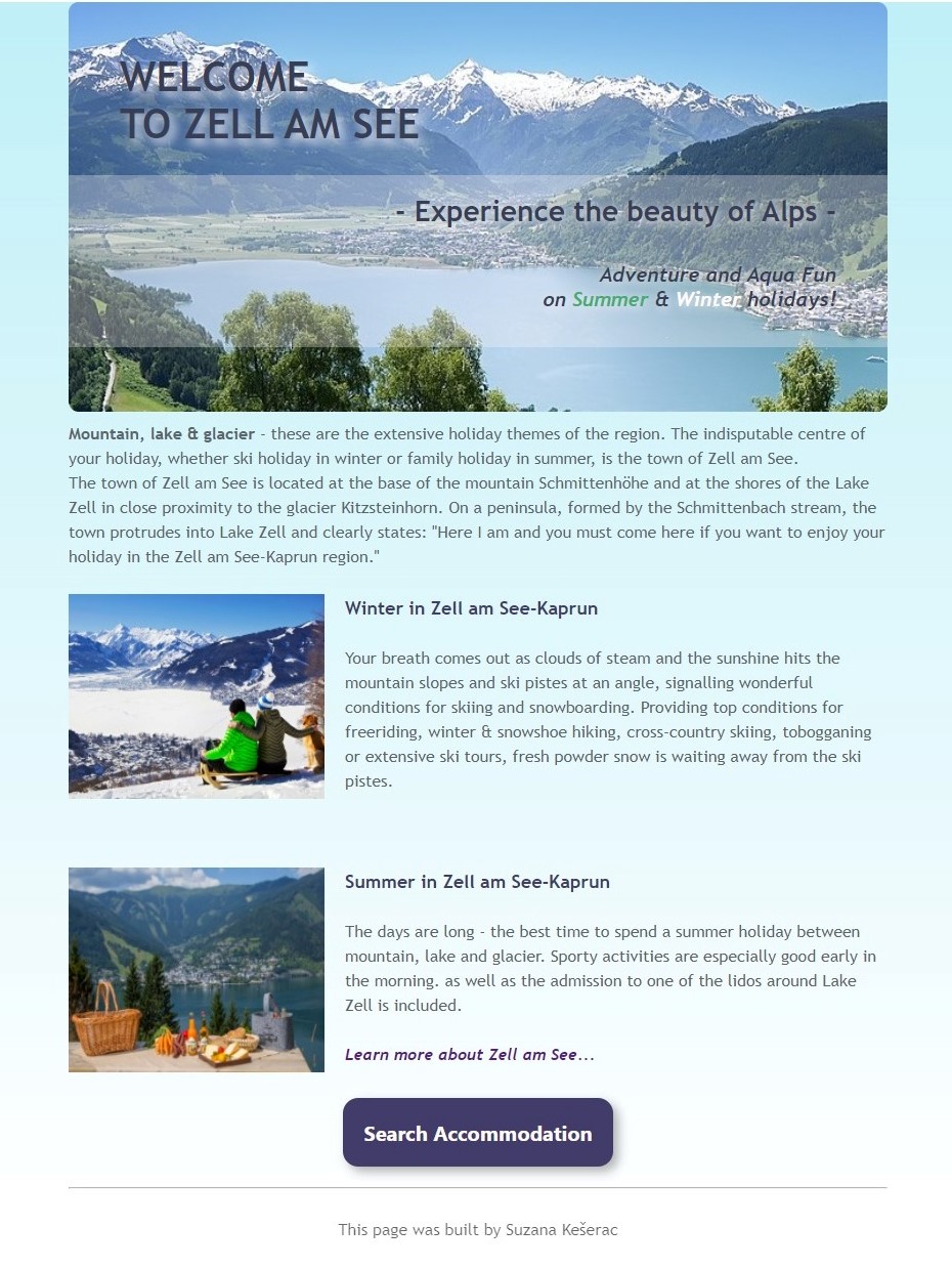 Zell am See Webpage Preview